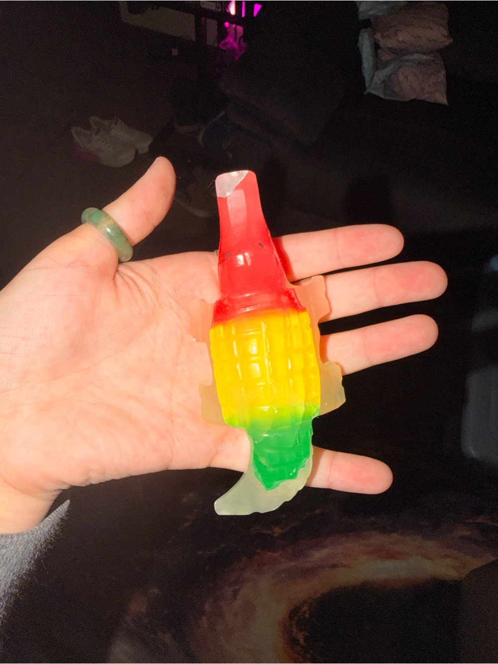 Kids Rainbow Corn Squeeze Toy - Red Yellow Green
